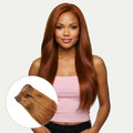Auburn Seamless Clip-In 100% Human Hair Extensions