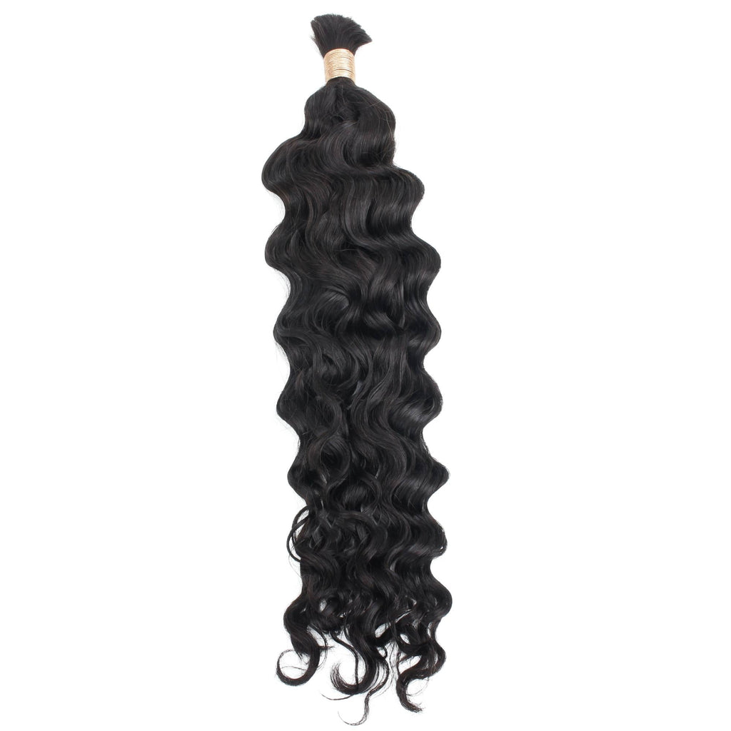 Beach Wave Bulk 100% Human Braiding Hair